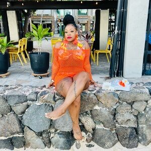 Beach Fishnet Coverup Dress